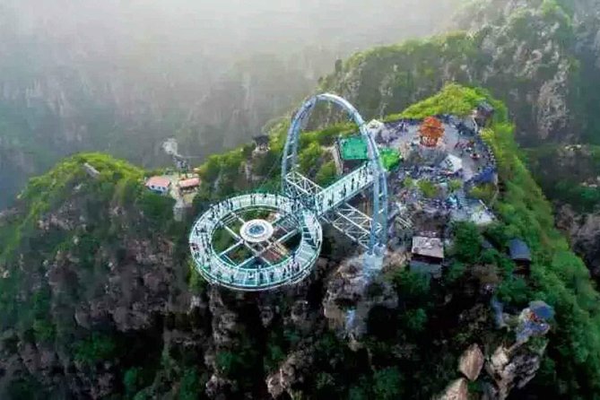 Beijing Private Tour to Shilinxia Cantilever Viewing Platform with Cable Car ride - The Shilinxia UFO glass cantilever: what the thrill feels like
