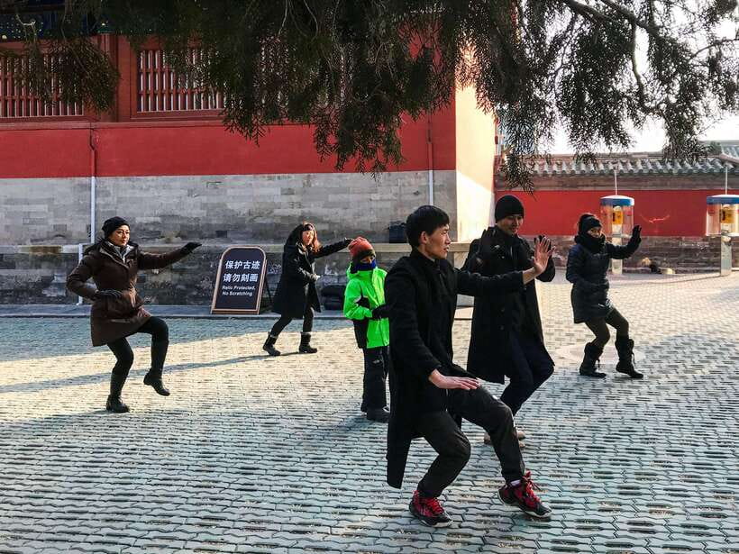 Beijing: Temple Of Heaven+Tai Chi Class+Tea Ceremony - The 30–40 minute Taiji Kungfu class: slow movements, clear focus