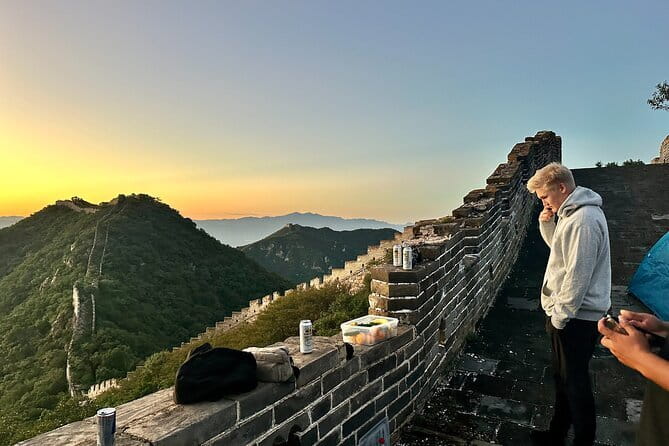 Camping Overnight Tour On The Wild Great Wall - The party on the Wall: group energy after dark