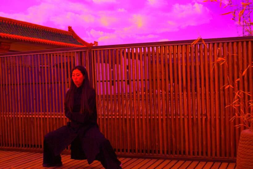 Chinese Kungfu class in old temple beside Forbidden Ci - Kungfu training steps into hutong life by the Forbidden City