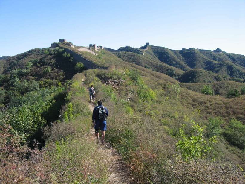 Self-guided challenging hiking from Jinshanling to Gubeikou - Getting off the Wall at Taochunkou: the forest break