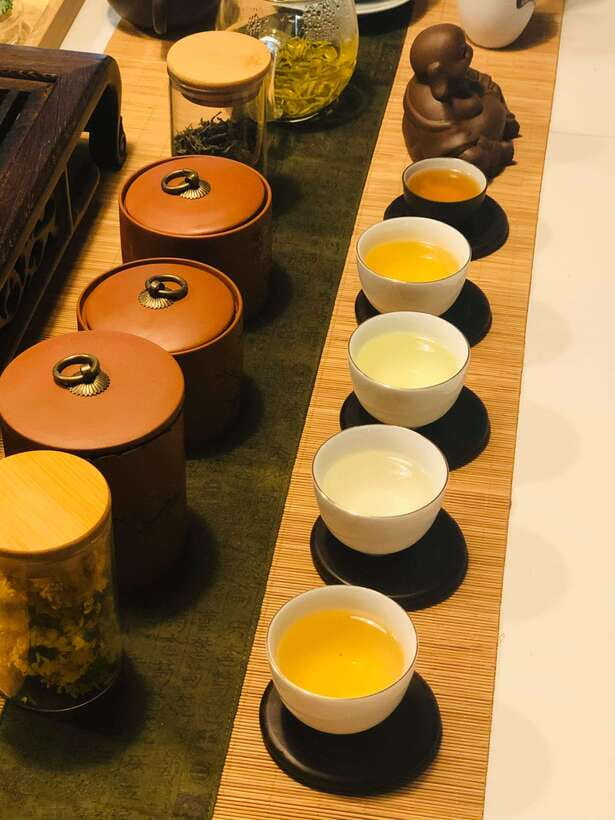 Traditional Chinese Tea Ceremony Experience - Five mini cups included: tasting oolong, pu-erh, green, jasmine, and flower tea