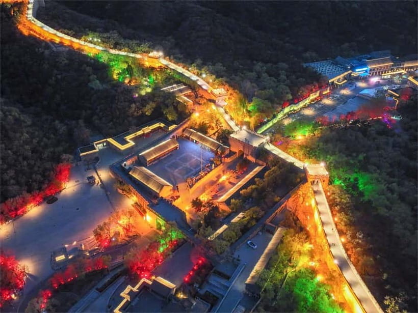 Twilight Glow at Badaling Great Wall Evening Bus Tour+Ticket - The light show and cultural performances at Badaling